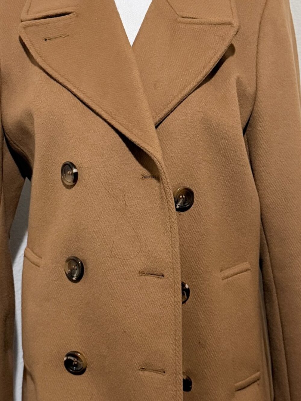 Kristen Blake Camel Wool Blend Peacoat Size M